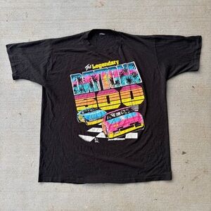 Vintage 1991 Legendary Racing Single Stitched Made in USA Black Shirt